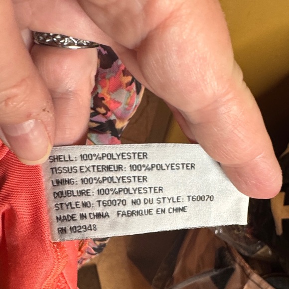 Anthropologie Tulle Pink Brown Abstract Floral Sleeveless Mini Dress Sz Medium - Picture 6 of 9